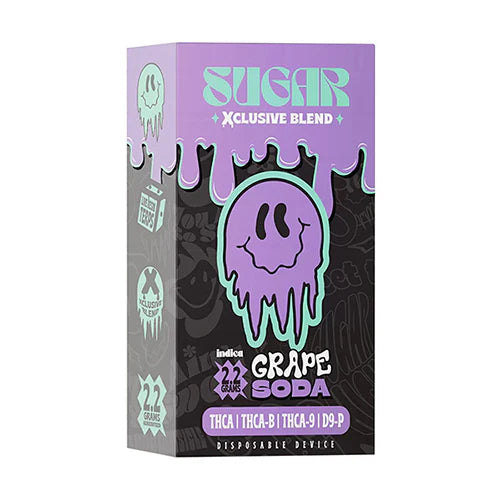 SUGAR XCLUSIVE BLEND 2.2GM DISPOSABLE- 5PCK THCA/THCA-B/THCA-9/D9-P -GRAPE SODA