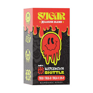 SUGAR XCLUSIVE BLEND 2.2GM DISPOSABLE- 5PCK THCA/THCA-B/THCA-9/D9-P - WATERMELON SKITTLZ