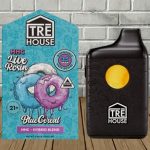 TRE HOUSE THC-A LIVE RESIN 3.5GM DISPOSABLE - BLUE CEREAL
