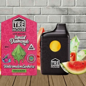TRE HOUSE THC-A LIVE RESIN 3.5GM DISPOSABLE - WATERMELON GUSHERZ