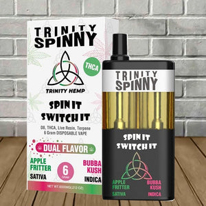 TRINITY SPINNY SWITCH IT D8/THCA/LR/TERP 6GM - APPLE FRITTER/BUBBA KUSH