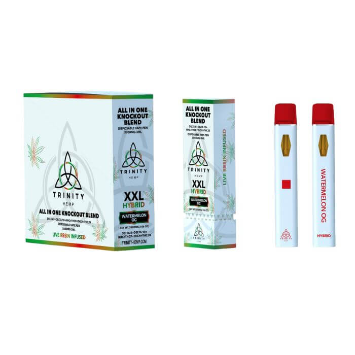 TRINITY ALL IN ONE D8/D10/HHCP/THCH/JD 3000MG DISPOSABLE - WATERMELON OG