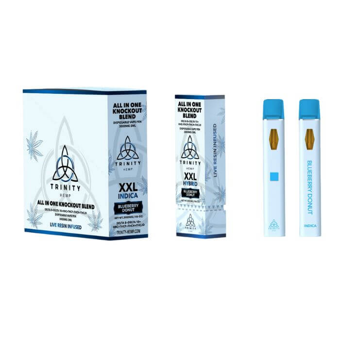 TRINITY ALL IN ONE D8/D10/HHCP/THCH/JD 3000MG DISPOSABLE - BLUEBERRY DONUT