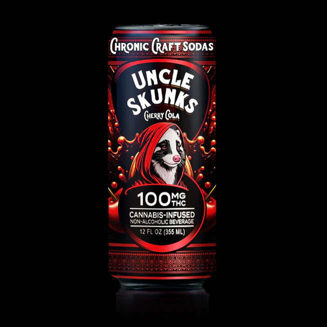 UNCLE SKUNKS THC INFUSED SODA 100MG CAN - CHERRY COLA