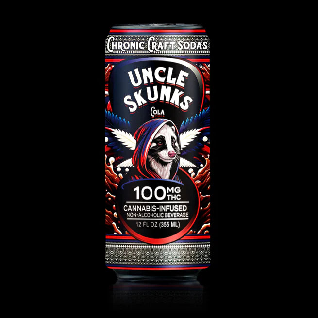 UNCLE SKUNKS THC INFUSED SODA 100MG CAN - COLA