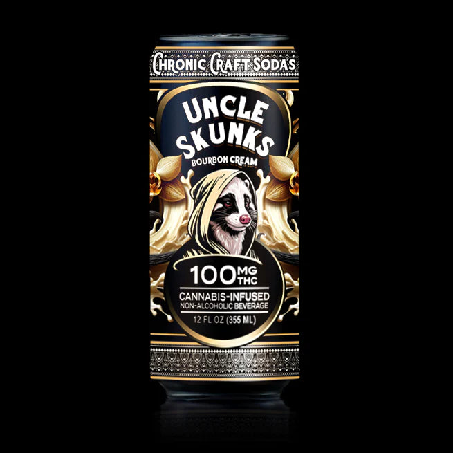 UNCLE SKUNKS THC INFUSED SODA 100MG CAN - BOURBON CREAM