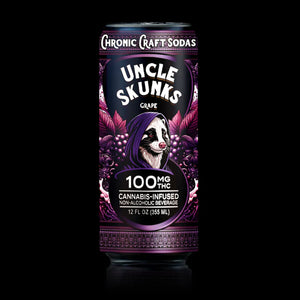 UNCLE SKUNKS THC INFUSED SODA 100MG CAN - GRAPE