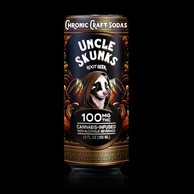 UNCLE SKUNKS THC INFUSED SODA 100MG CAN - ROOT BEER