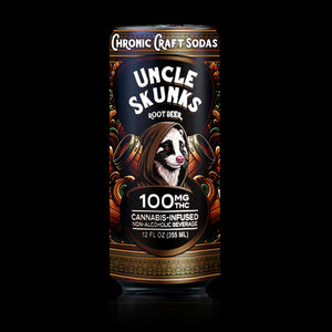 UNCLE SKUNKS THC INFUSED SODA 100MG CAN - ROOT BEER