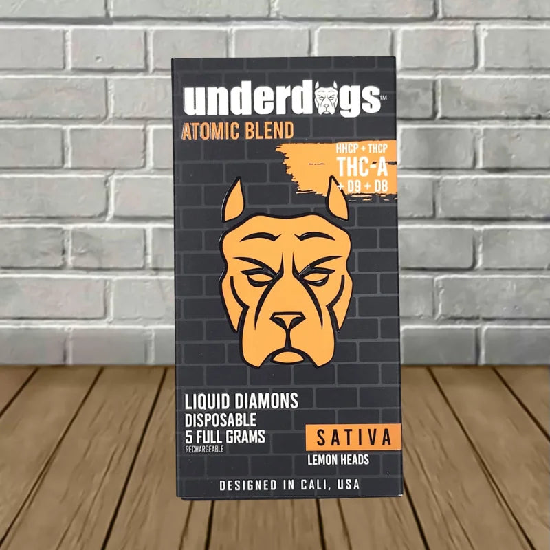 UNDERDOGS HHCP/THCP/D8/D9 LIVE RESIN 3GM DISPOSABLE - ASSORED FLAVORS