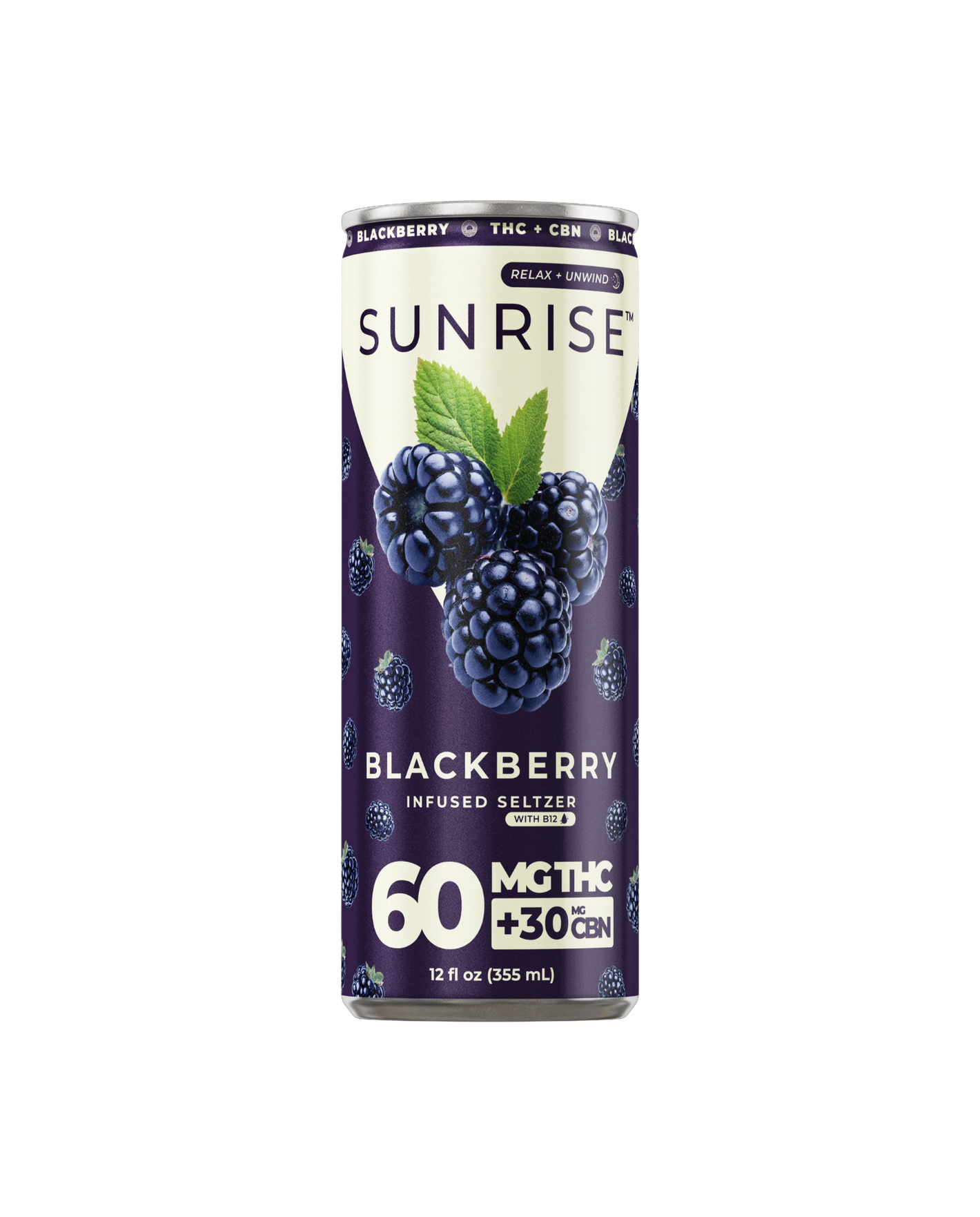 SUNRISE INFUSED SELTZER 60MG THCA + 30MG CBN CAN - BLACKBERRY