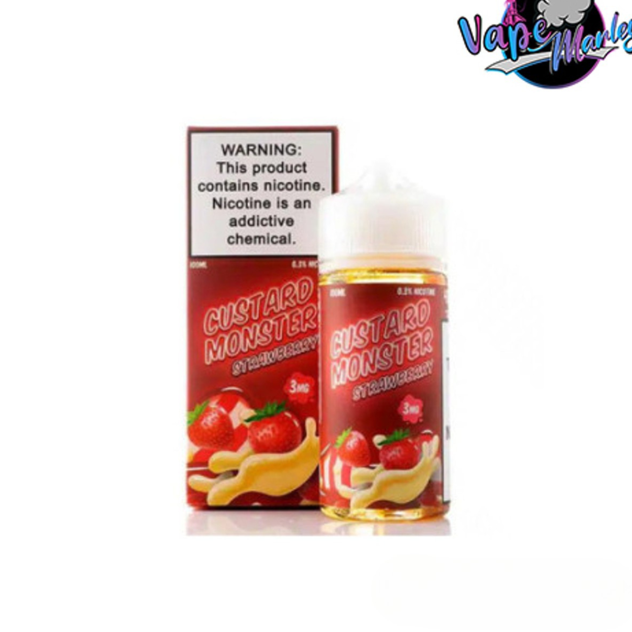 CUSTARD MONSTER VAPE E-LIQUID 100ML - STRAWBERRY 3MG