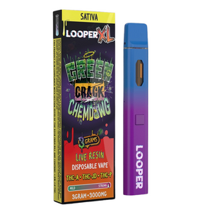 LOOPER XL THCA/JD/P 3GM DISPOSABLE - GREEN CRACK CHEMOWG