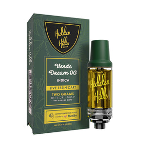 HIDDEN HILLS LIVE RESIN 2GM D11/D9/THCP CARTRIDGE - VERDE DREAM OG