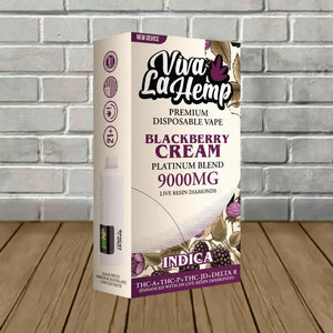 VIVA LA HEMP 9000MG THCP+THC+JD+D8 PLATINUM BLEND DISPOSABLE - BLACKBERRY CREAM