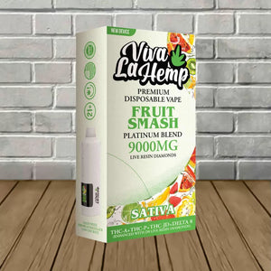 VIVA LA HEMP 9000MG THCP+THC+JD+D8 PLATINUM BLEND DISPOSABLE - FRUIT SMASH