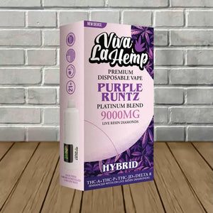 VIVA LA HEMP 9000MG THCP+THC+JD+D8 PLATINUM BLEND DISPOSABLE - PURPLE RUNTZ