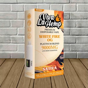 VIVA LA HEMP 9000MG THCP+THC+JD+D8 PLATINUM BLEND DISPOSABLE - WHITE FIRE OG