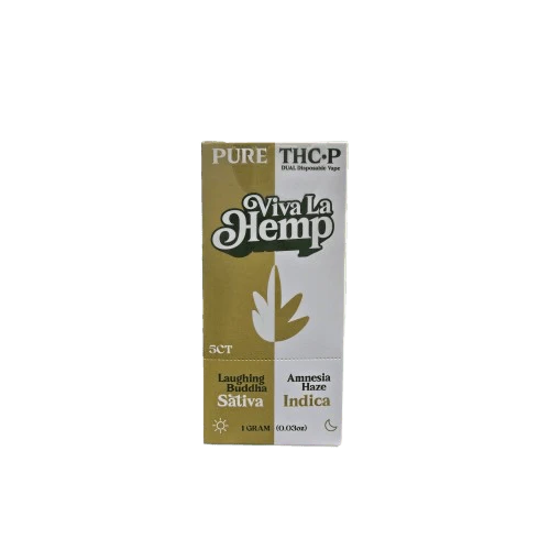 VIVA LA HEMP THC-P DUAL 1GM DISPOSABLE-LAUGHING BUDDHA/AMNESIA HAZE
