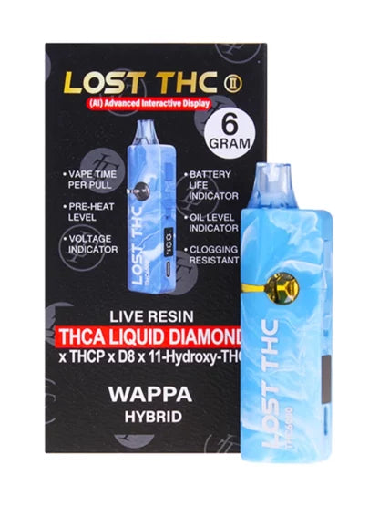 LOST THC LIVE RESIN D8/THCA/THCP 6GM DISPOSABLE - WAPPA