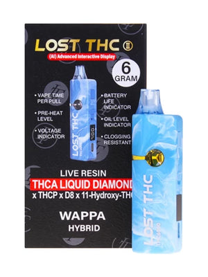 LOST THC LIVE RESIN D8/THCA/THCP 6GM DISPOSABLE - WAPPA
