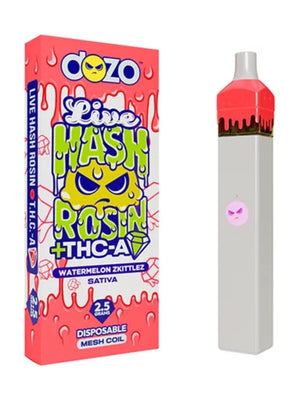 DOZO THC-A/HASH ROSIN 2.5GM DISPOSABLE - WATERMELON ZKITTLEZ
