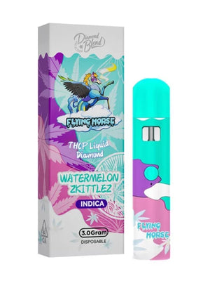 FLYING HORSE THC-A LIQUID DIAMOND 3GM DISPOSABLE - WATERMELON ZKITTLES