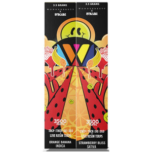 WONDERBRETT X SUGAR THCP/B/D8/D10 3.5GM DISPOSABLE /PC - ORANGE BANANA & STRAWBERRY BLISS