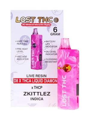 LOST THC LIVE RESIN D8/THCA/THCP 6GM DISPOSABLE
