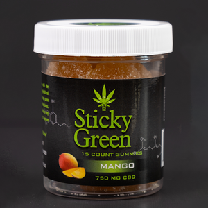 STICKY GREEN DELTA 8 GUMMIES 15CT - MANGO