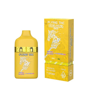 FLYING HORSE WAKA WAKA THCP+THC+VIII+THC VI LIVE RESIN 7GM DISPOSABLE - YELLOW EXPRESS+BUBBLEGUM