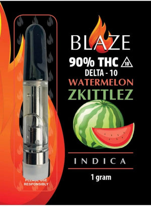 BLAZE THC-O 1 GRAM CARTRIDGE - WATERMELON ZKITTLES