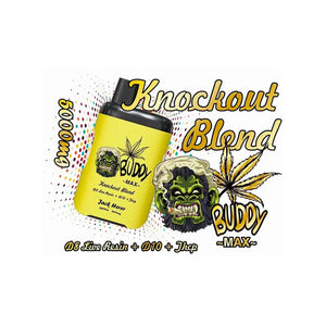 BUDDY MAX KNOCKOUT D8/D10/THCP DISPOSABLE 5000GM - ASSORTED FLAVORS