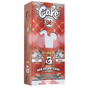 CAKE ICED DIAMONDS/THCA/D8 3GM CARTRIDGE - RED VELVET CAKE