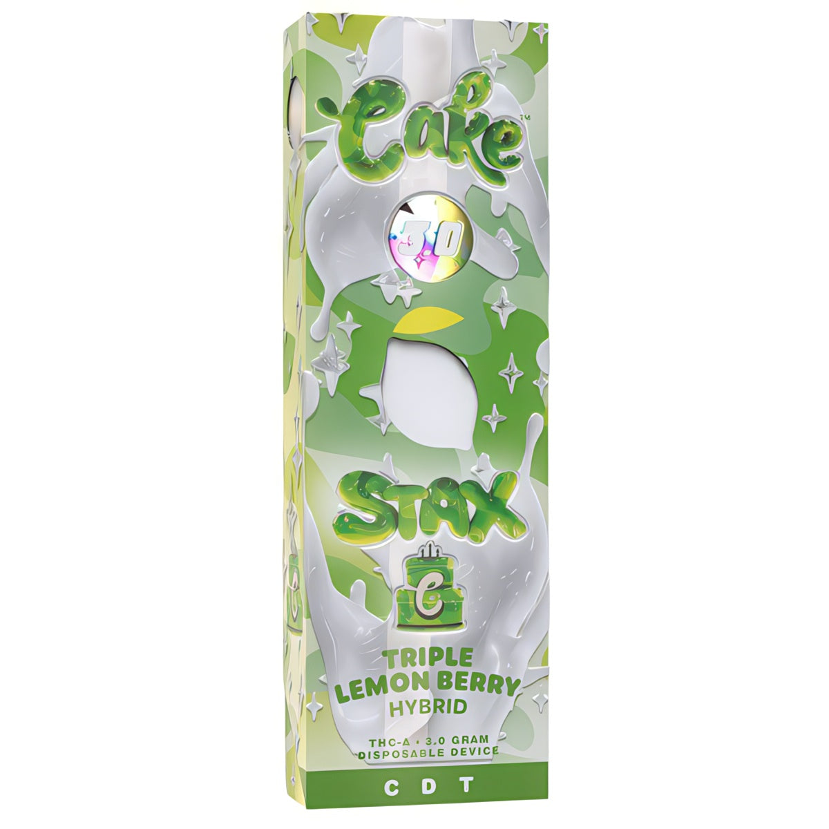 CAKE STAX THC-A 3 GM DISPOSABLE - TRIPLE LEMON BERRY