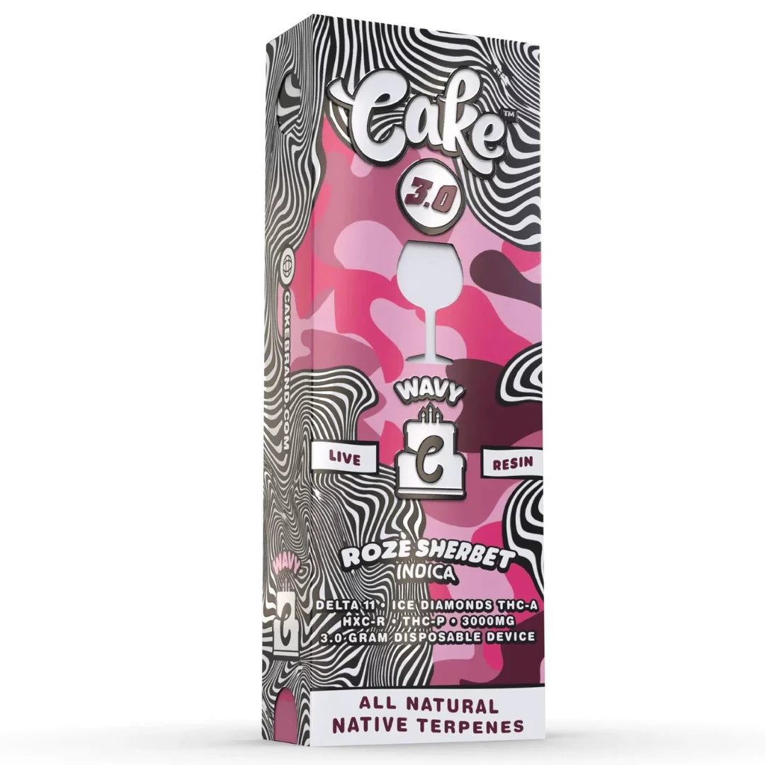 CAKE WAVY D11/THCA/HXC-R 3GM CARTRIDGE - ROZE SHERBET