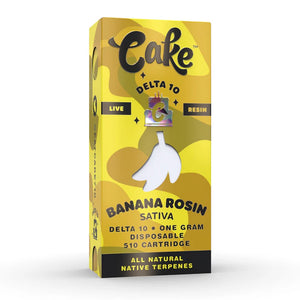 CAKE DELTA 10 LIVE RESIN 510 CARTRIDGE 1GM - BANANA ROSIN