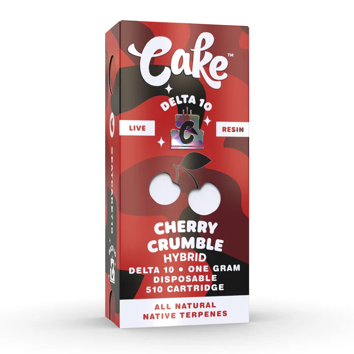 CAKE DELTA 10 LIVE RESIN 510 CARTRIDGE 1GM - CHERY CRUMBLE