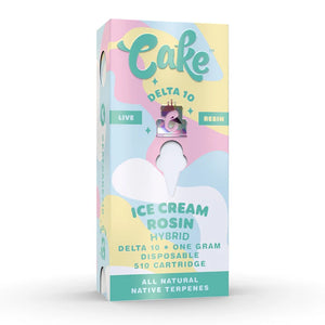 CAKE DELTA 10 LIVE RESIN 510 CARTRIDGE 1GM - ICE CREAM ROSIN