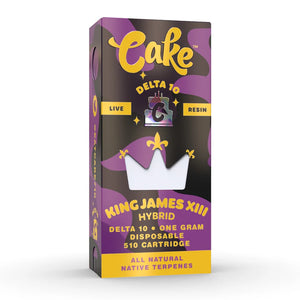 CAKE DELTA 10 LIVE RESIN 510 CARTRIDGE 1GM - KING JAMES XIII