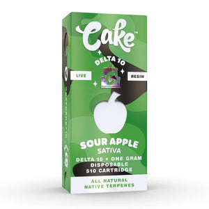 CAKE DELTA 10 LIVE RESIN 510 CARTRIDGE 1GM - SOUR APPLE
