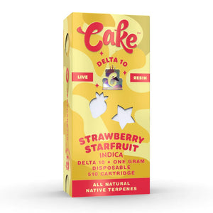 CAKE DELTA 10 LIVE RESIN 510 CARTRIDGE 1GM - STRAWBERRY STARFRUIT