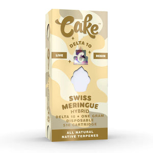 CAKE DELTA 10 LIVE RESIN 510 CARTRIDGE 1GM - SWISS MERINGUE
