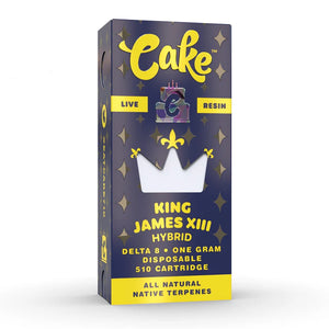 CAKE DELTA 8 LIVE RESIN CARTRIDGE 1GM - KING JAMES XIII