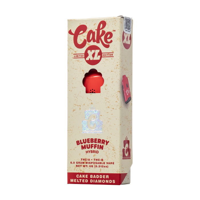 CAKE BADDER MELTED DIAMONDS XL THCA/B 6GM DISPOSABLE - BLUEBERRY MUFFIN