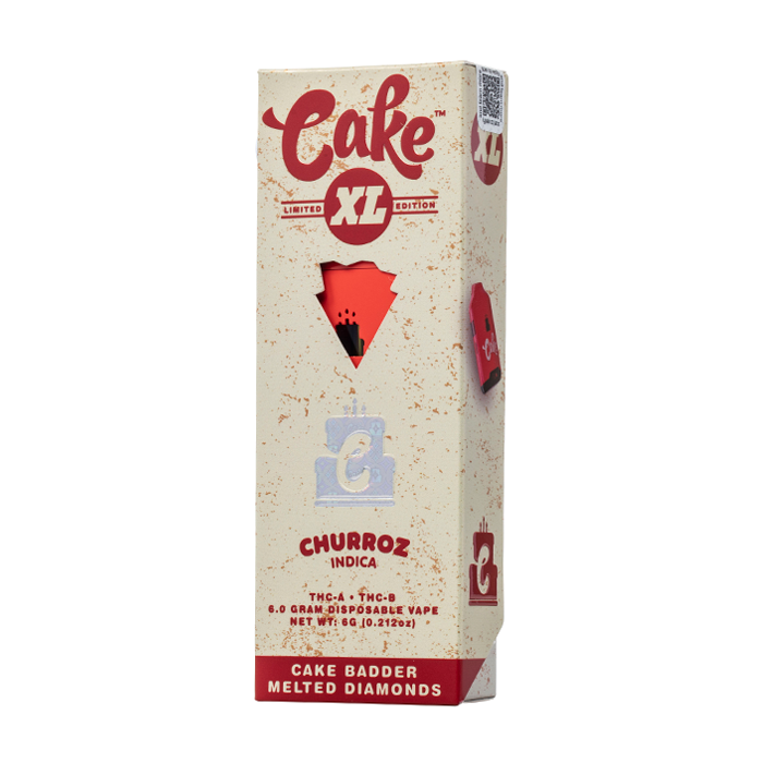 CAKE BADDER MELTED DIAMONDS XL THCA/B 6GM DISPOSABLE - CHURROZ