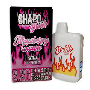 CHAPO DIABLO HIGH POTENCY DISPOSABLE D-9 THCP 2.2GM- STRAWBERRY GUAVA