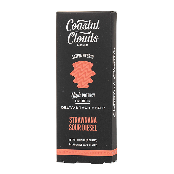 COASTAL CLOUDS D8/HHCP 2GM DISPOSABLE - STRAWNANA SOUR DIESEL
