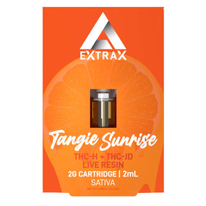 EXTRAX LIGHTS OUT THC-P,THC-JD,THC-H D8 & D10 LIVE RESIN 2GRAM CARTRIDGE - TANGIE SUNRISE