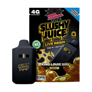DELTA MUNCHIES SLUSHY JUICE LR/THCP/D8 4GM DISPOSABLE - KING LOUIE XIII